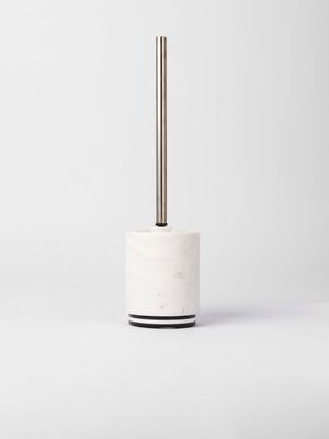 White & Black Marble Toilet Brush