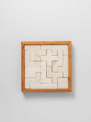 Puzzle Game Marble & Acacia Wood