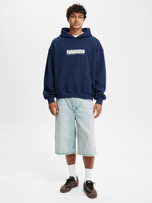 Men's Cotton On Blue Box Fit Graphic Hoodie