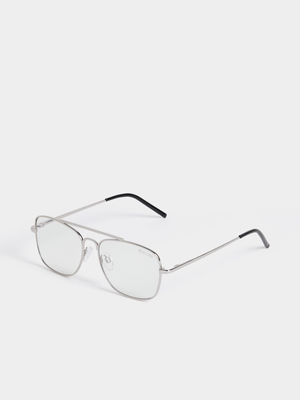 Men's Relay Jeans Metal Frame Blue Light Blocker SIlver Glasses