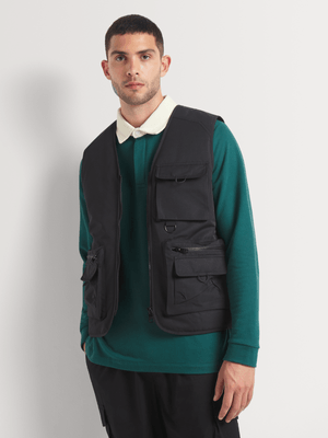 Men's Markham Utility Black Gilet