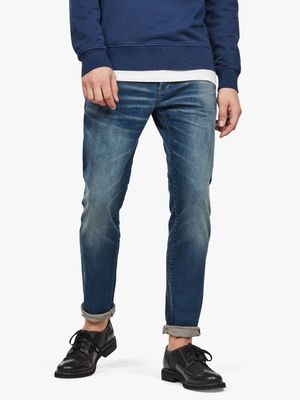 G-Star Men's 3301 Slim Medium Blue Faded Jeans