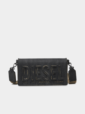 Women's Diesel  Black Biscotto Shoulder Bag