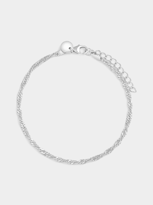 Sterling Silver Twisted Rope Bracelet