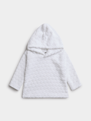 Jet Baby White Embossed Hoodie