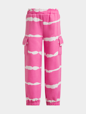 Jet Younger Girls Pink/White Active Pants