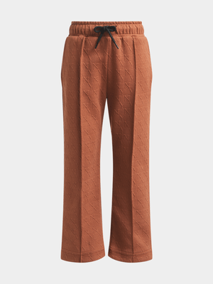 Jet Younger Boys Brown Textured Active Pants