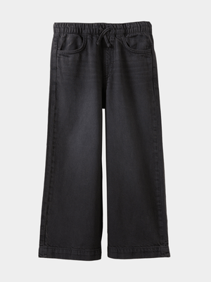 Cotton On Kids Girl Black Kaity Wide Leg Jeans