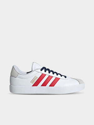 Mens Adidas VL Court 3.0 White/Red Sneaker