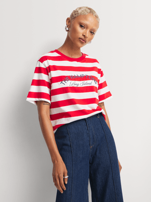Embroidered Wide Stripe T-Shirt