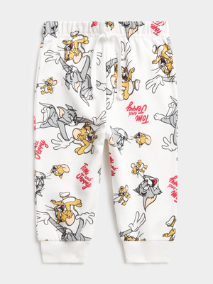 Jet Toddler Boys White Tom & Jerry Active Pants
