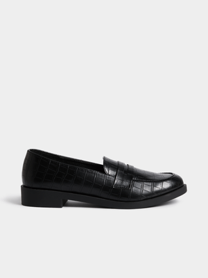 Jet Women's Black Textured Loafer