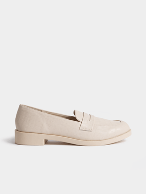 Jet Women's Ecru Textured Loafer