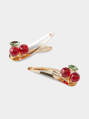 Cotton On Kids Red Sadie Snap Clips