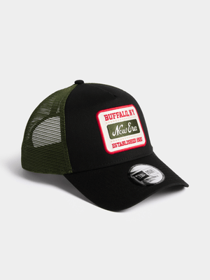 New Era Unisex Patch Trucker Black/Green Cap