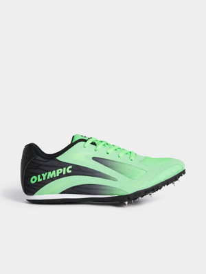 Mens Olympic MD Spike Green/Black Running Shoes