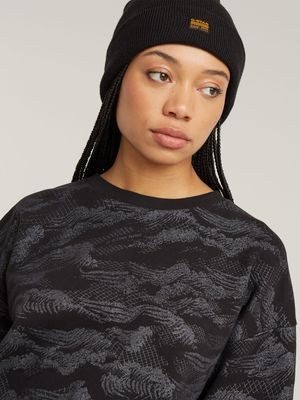 G-Star Women's Lace AOP Loose Black Sweater