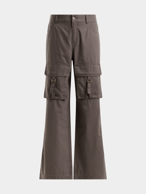 Jet Teen Girls Charcoal Cargo Pants