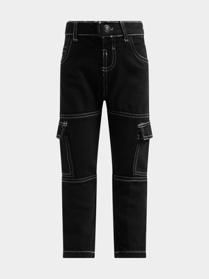 Jet Younger Boys Black Carpenter Jeans