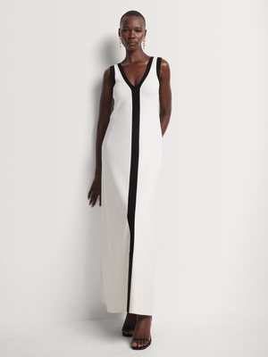 Luella A Line Contrast Knitwear Dress