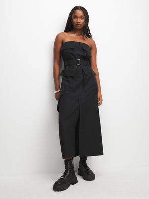 The FIX Women's Black Utility Maxi Dress