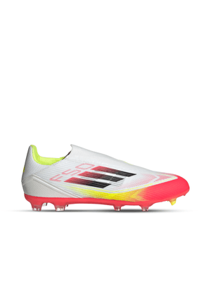 Mens adidas F50 League Laceless FG/MG White/Black/Yellow Boots