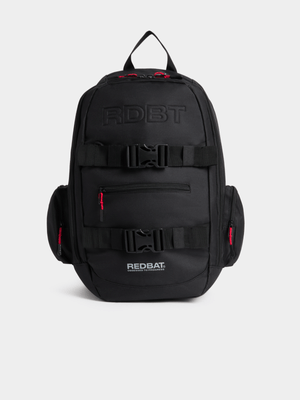 Redbat Unisex Embossed Black Backpack