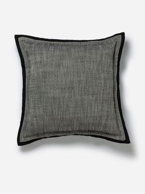 Scatter Cushion Chambray Oxford Black 60x60cm