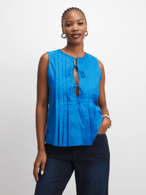 Jet Women's Cobalt Pleated Vest