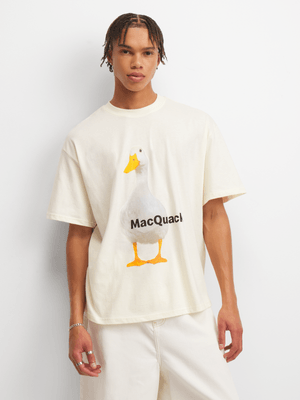 Men's White Quack Graphic Top
