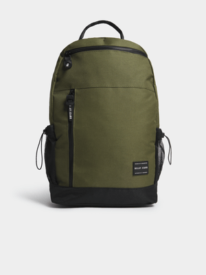 Men's Relay Jeans Front Zip Pocket Green Backpack