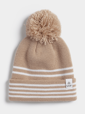 Jet Baby Striped Stone Beanie