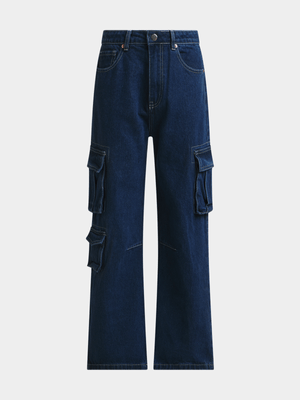 Boys Baggy Denim Cargo Jeans