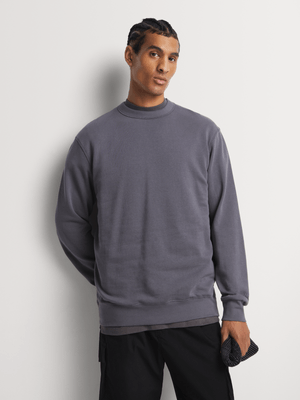 Men's Markham Basic Charcoal Crewneck Sweater
