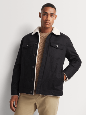 Men's Markham Trucker Black Jacket