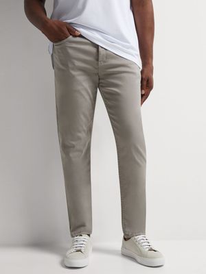 Fabiani Men's Miracle Stone Grey Skinny Denim Jeans