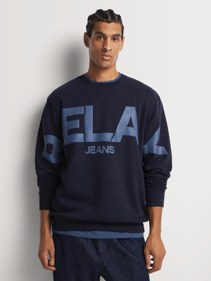 Men's Relay Jeans Bold Graphic Navy Sweater