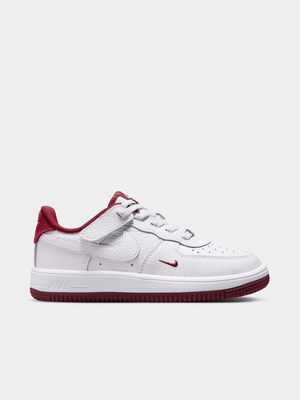 Nike Kids Air Force 1 Low Easyon LV8 White/Red Sneaker