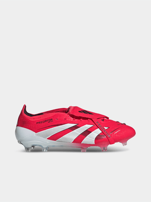 Mens adidas Predator Elite Fold-Over Tongue FG Red/White Boots