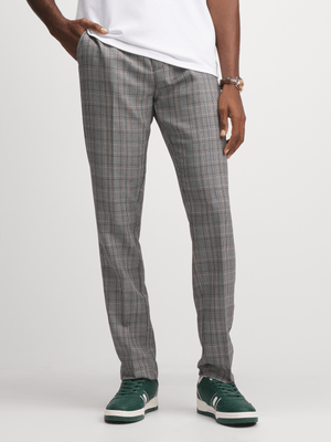 Jet Men's Multicolour Check Trousers