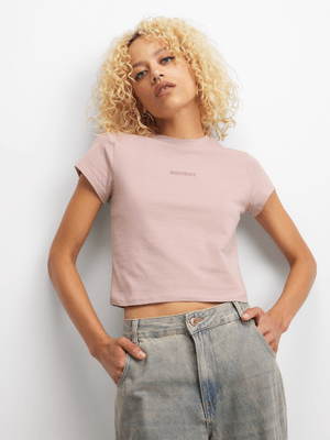 Redbta Classics Women's Taupe Cropped Top