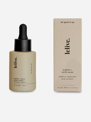 lelive. all glow'd up | vitamin c, turmeric + ha brightening serum.