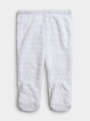 Jet Baby White Embossed Leggings
