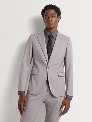 Men's Markham Skinny Twill Weave Grey Suit Jacket: