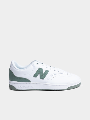 Mens New Balance BB80 V1 White/Green Sneaker