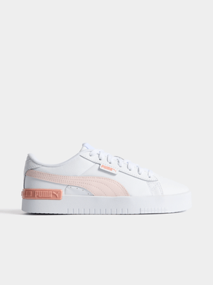 Junior Grade-School Puma Jada White/Pink Sneakers