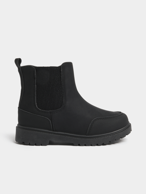 Younger Boy's Black Chelsea Boots