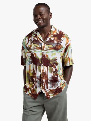 Men's Geen Palm Print Shirt