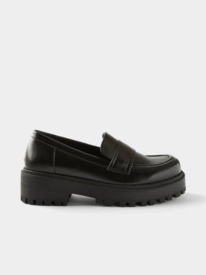 Women's Cotton On Black Lauren Lug Sole Loafers