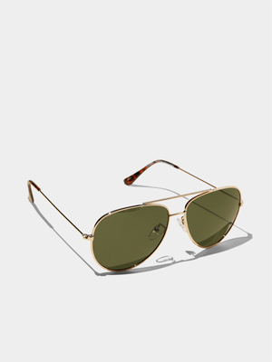 Men's Cotton On Gold Marshall Polarized Sunglasses